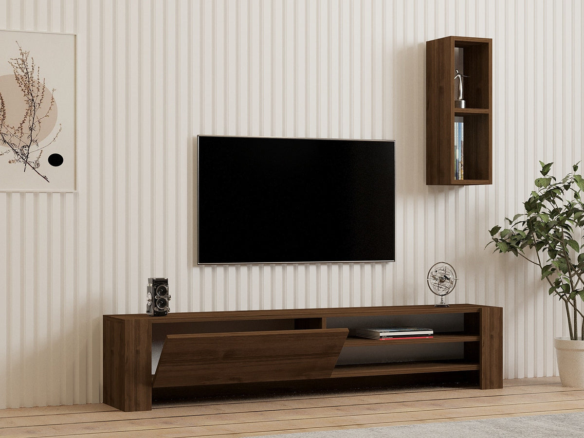 Έπιπλο Τηλεόρασης TV Βάση Σύνθεση Καρυδί | 835PUQ4530