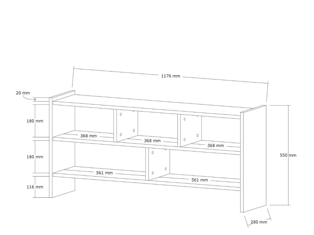 Έπιπλο Τηλεόρασης TV Βάση Σύνθεση Atlantic Pine | 835PUQ4534