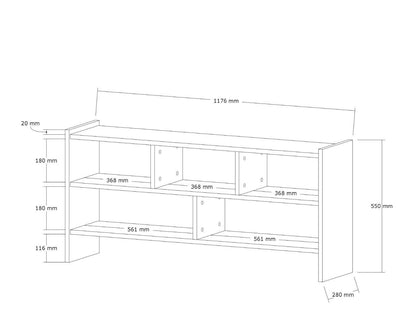 Έπιπλο Τηλεόρασης TV Βάση Σύνθεση Atlantic Pine | 835PUQ4534