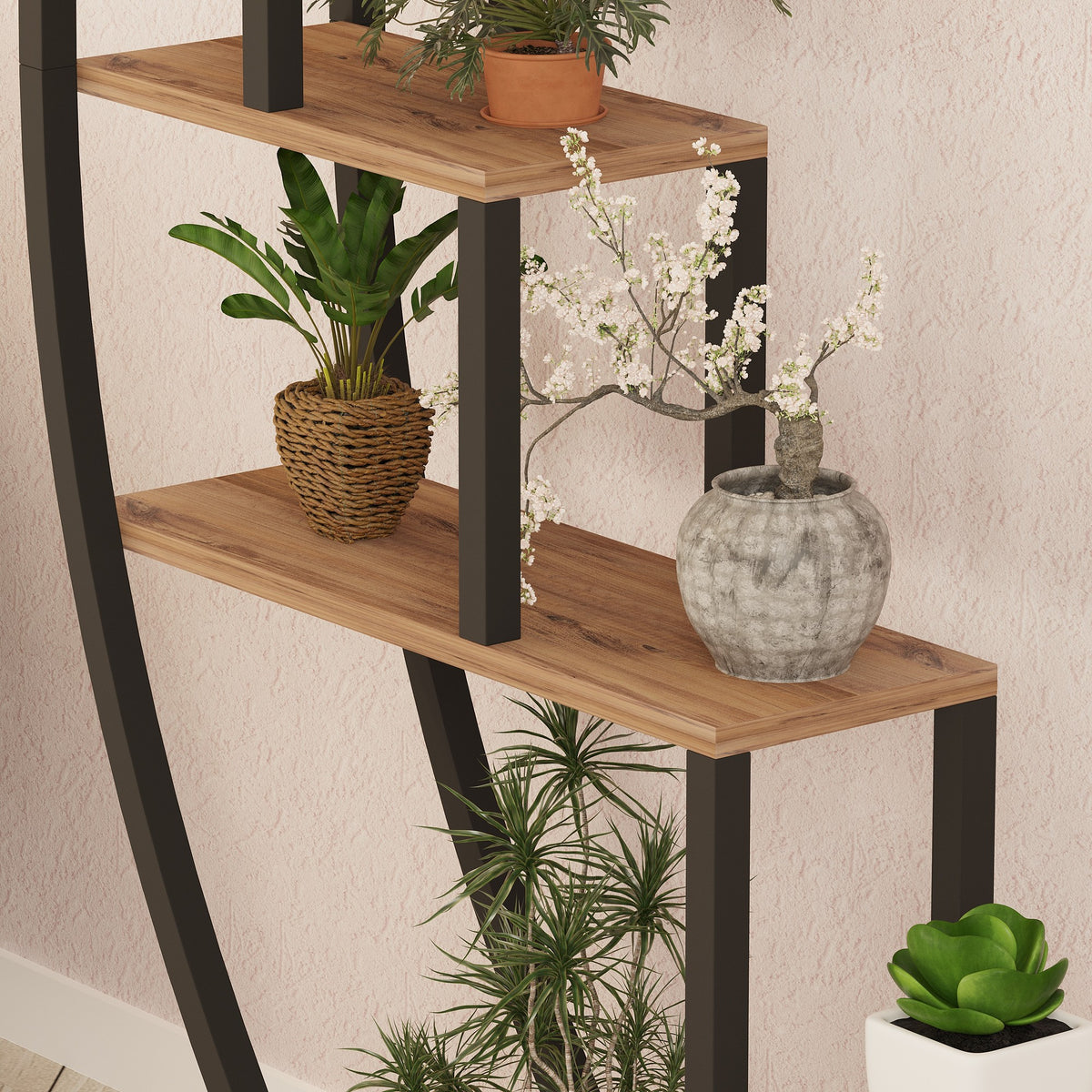 Βιβλιοθήκη 85 × 35 × 180 εκ. Atlantic Pine Μαύρο GR835PUQ5015