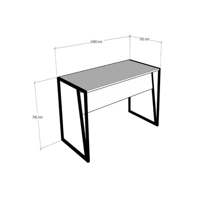 Γραφείο Υπολογιστή και Μελέτης 140x74x70 εκ. Καρυδί Μαύρο | 835PUQ5047
