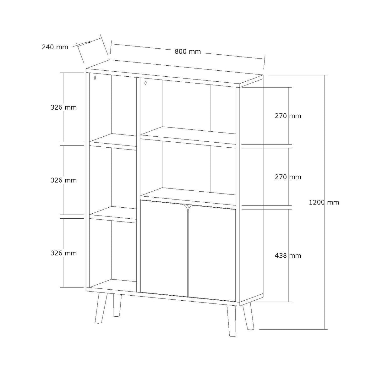 Βιβλιοθήκη 25 × 50 × 48,6 εκ. Λευκό GR835PUQ5321
