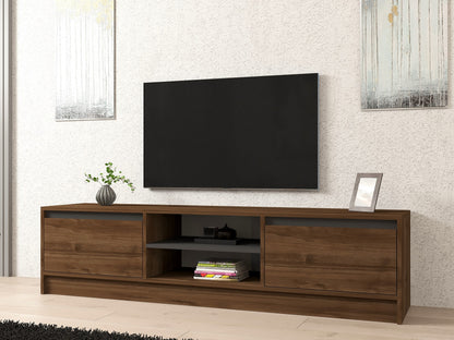 Έπιπλο Τηλεόρασης TV Βάση Σύνθεση Καρυδί Ανθρακί | 835PUQ6235