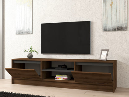 Έπιπλο Τηλεόρασης TV Βάση Σύνθεση Καρυδί Ανθρακί | 835PUQ6235