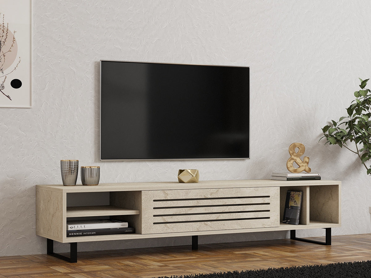 Έπιπλο Τηλεόρασης TV Βάση Σύνθεση Travertine | 835PUQ6403