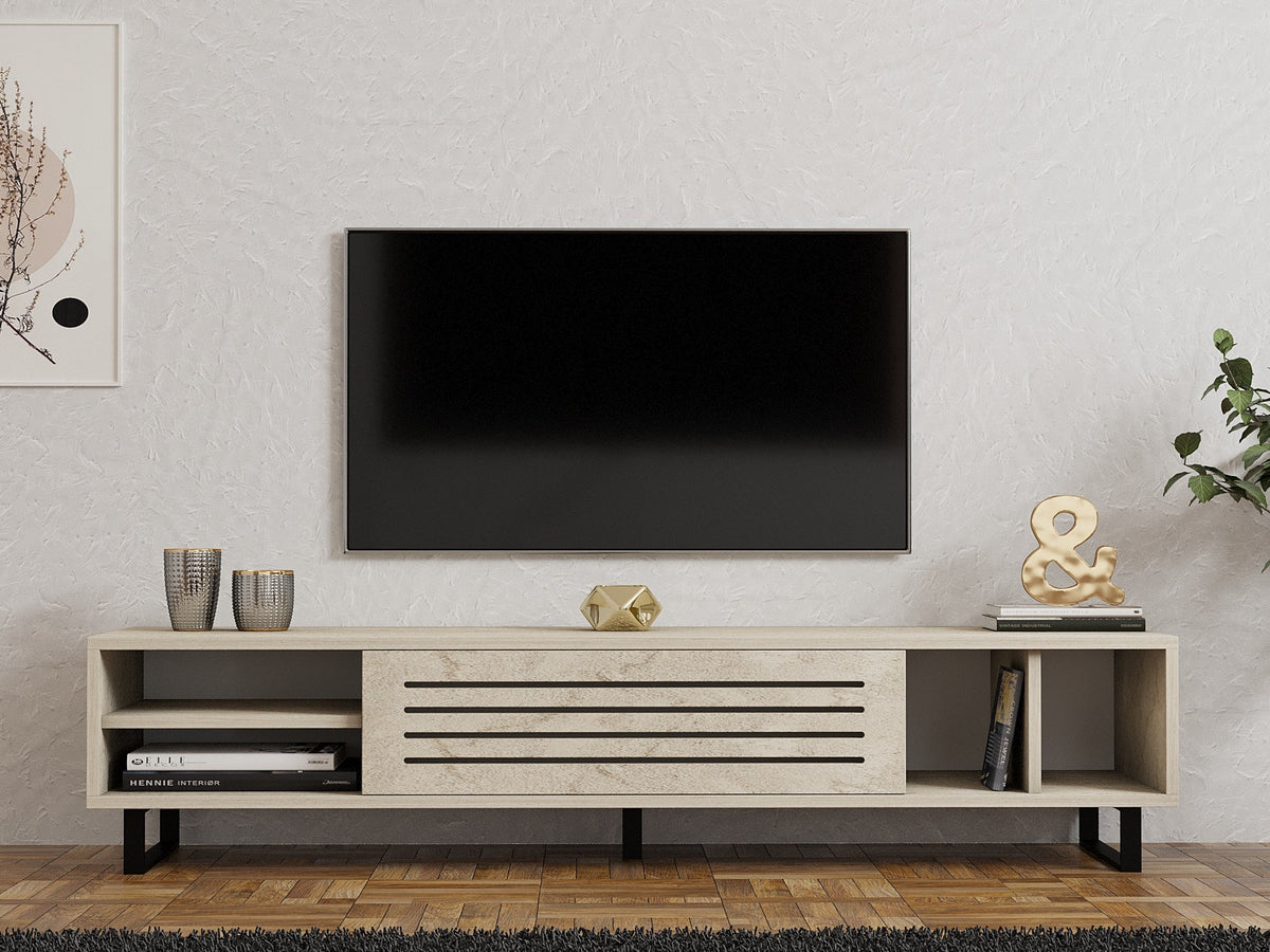 Έπιπλο Τηλεόρασης TV Βάση Σύνθεση Travertine | 835PUQ6403