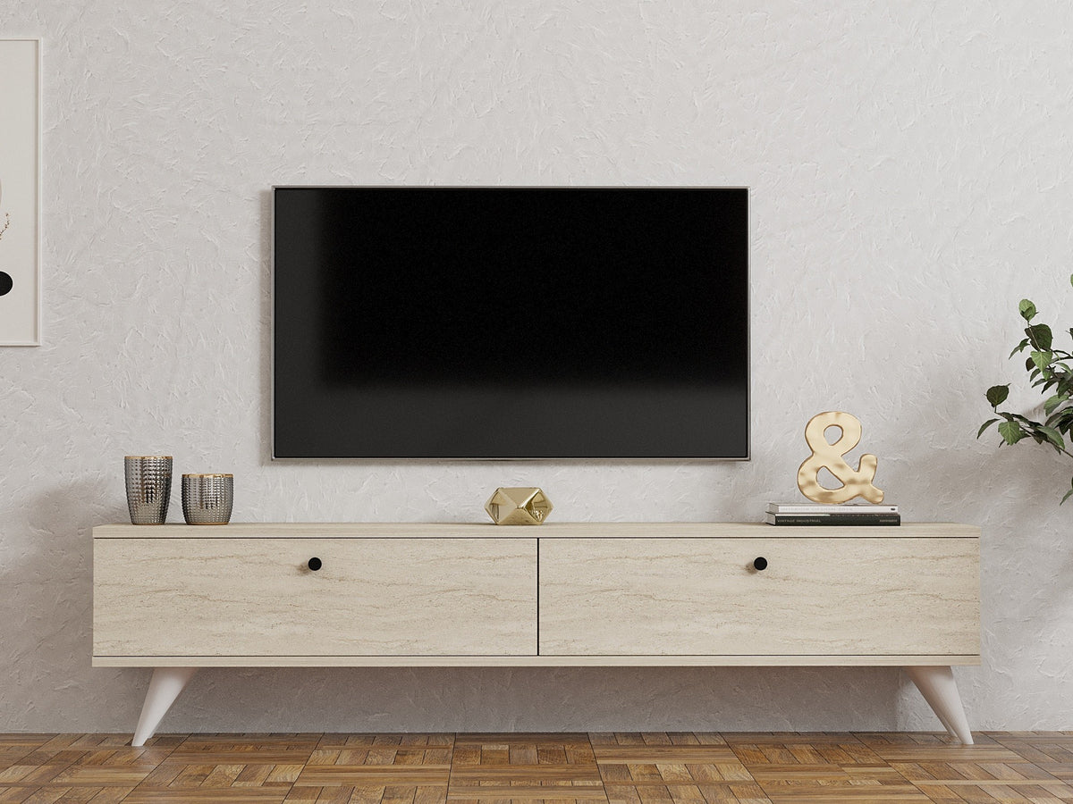 Έπιπλο Τηλεόρασης TV Βάση Σύνθεση Travertine | 835PUQ6406