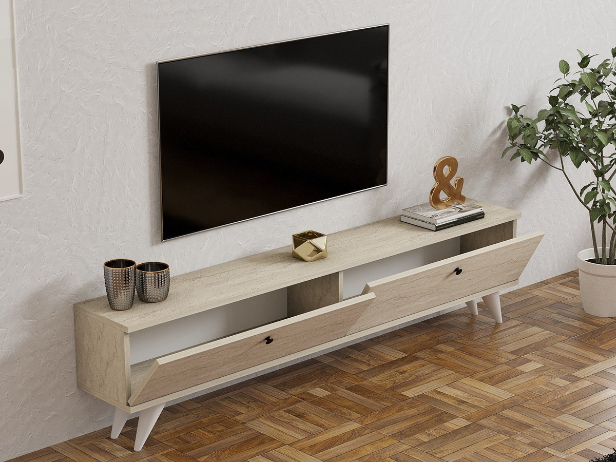 Έπιπλο Τηλεόρασης TV Βάση Σύνθεση Travertine | 835PUQ6406