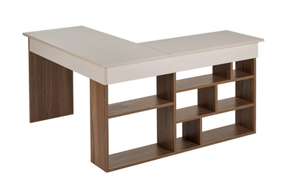 Γραφείο Υπολογιστή και Μελέτης 130x72x120 εκ. Cashmere Καρυδί | 838NRD1111