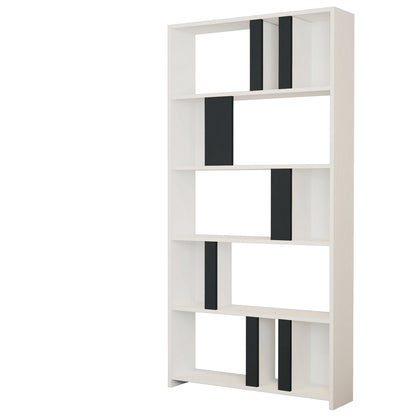 Βιβλιοθήκη 90 × 20 × 180 εκ. Λευκό Ανθρακί GR845HCT3635