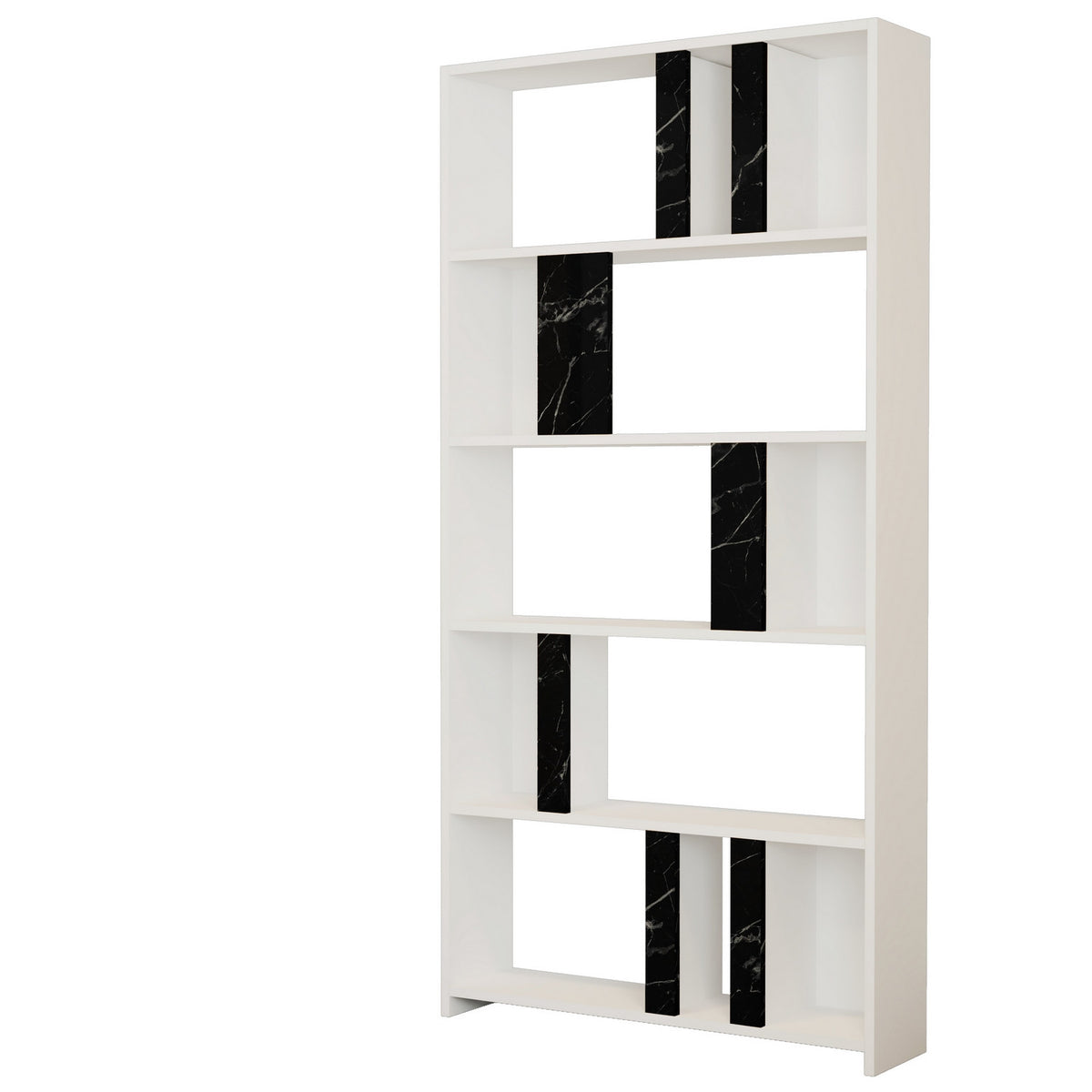 Βιβλιοθήκη 90 × 20 × 180 εκ. Λευκό Μαύρο GR845HCT3636