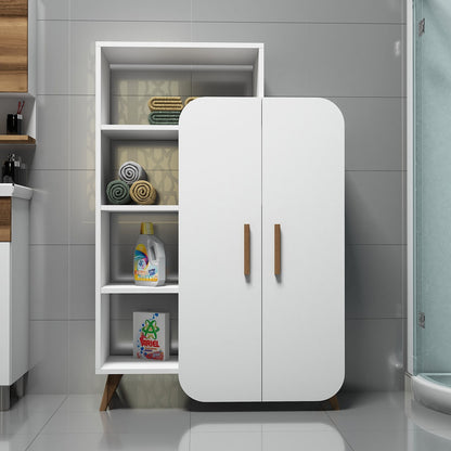 Βιβλιοθήκη 90 × 32 × 132 εκ. Λευκό GR845HCT3901