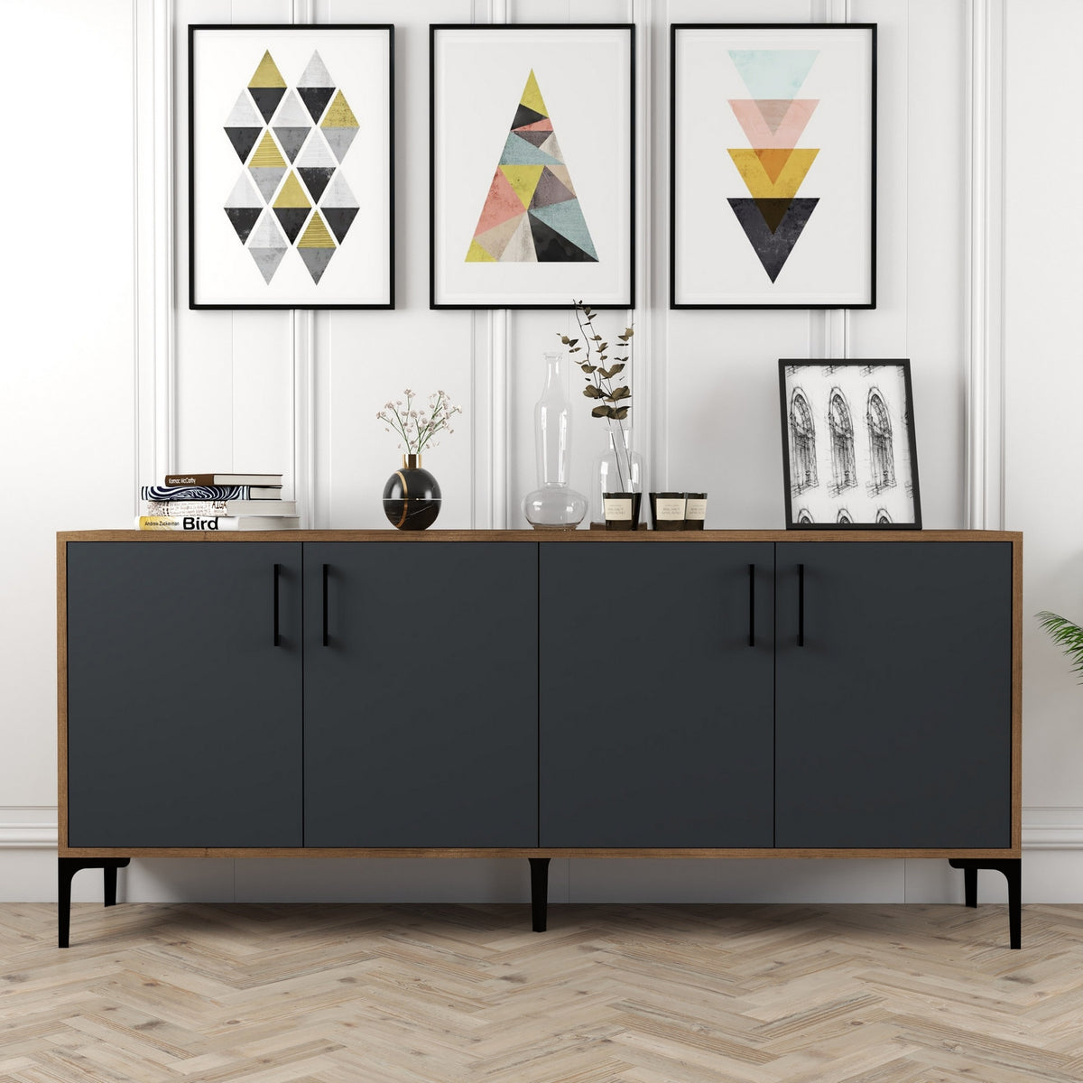 Μπουφές Καρυδί
Ανθρακί 180x35x78cm | 845HCT5301