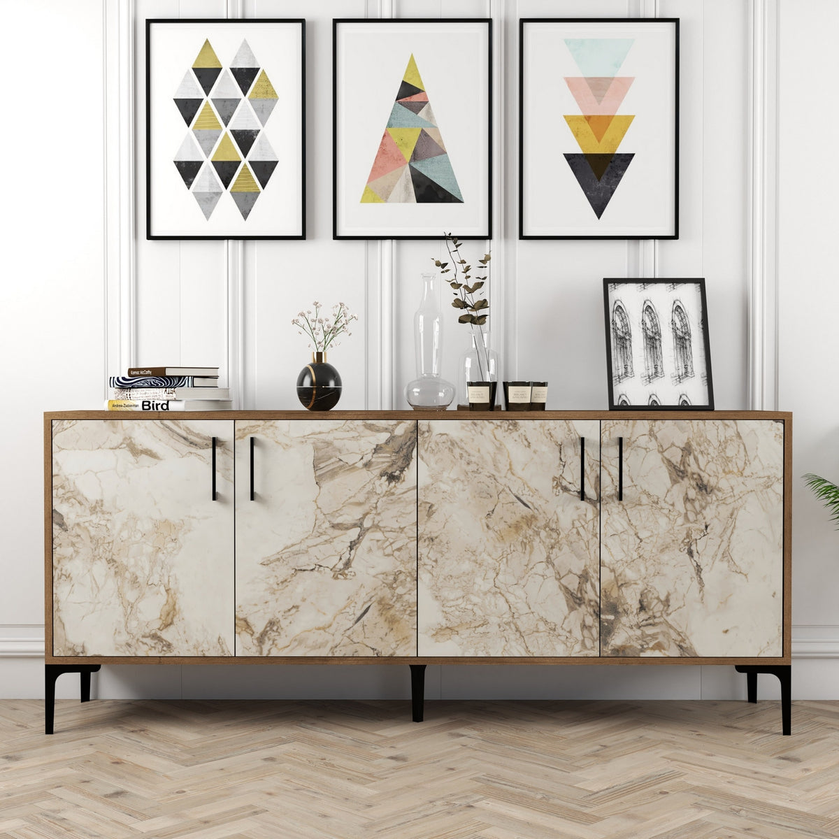 Μπουφές Καρυδί
Λευκό 180x35x78cm | 845HCT5303