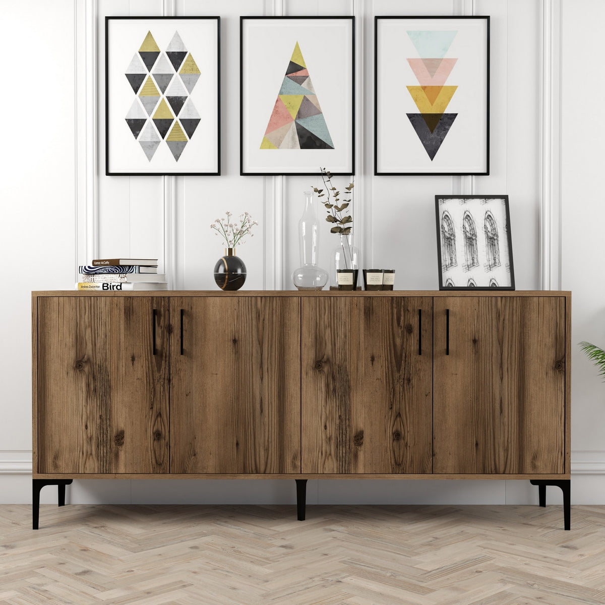 Μπουφές Καρυδί 180x35x78cm | 845HCT5304