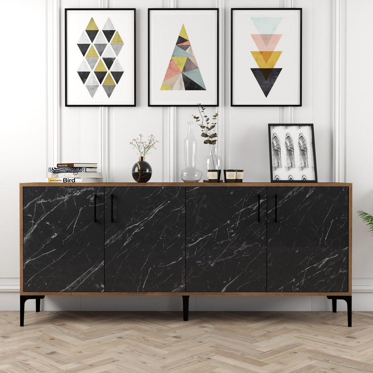 Μπουφές Καρυδί
Μαύρο 180x35x78cm | 845HCT5306