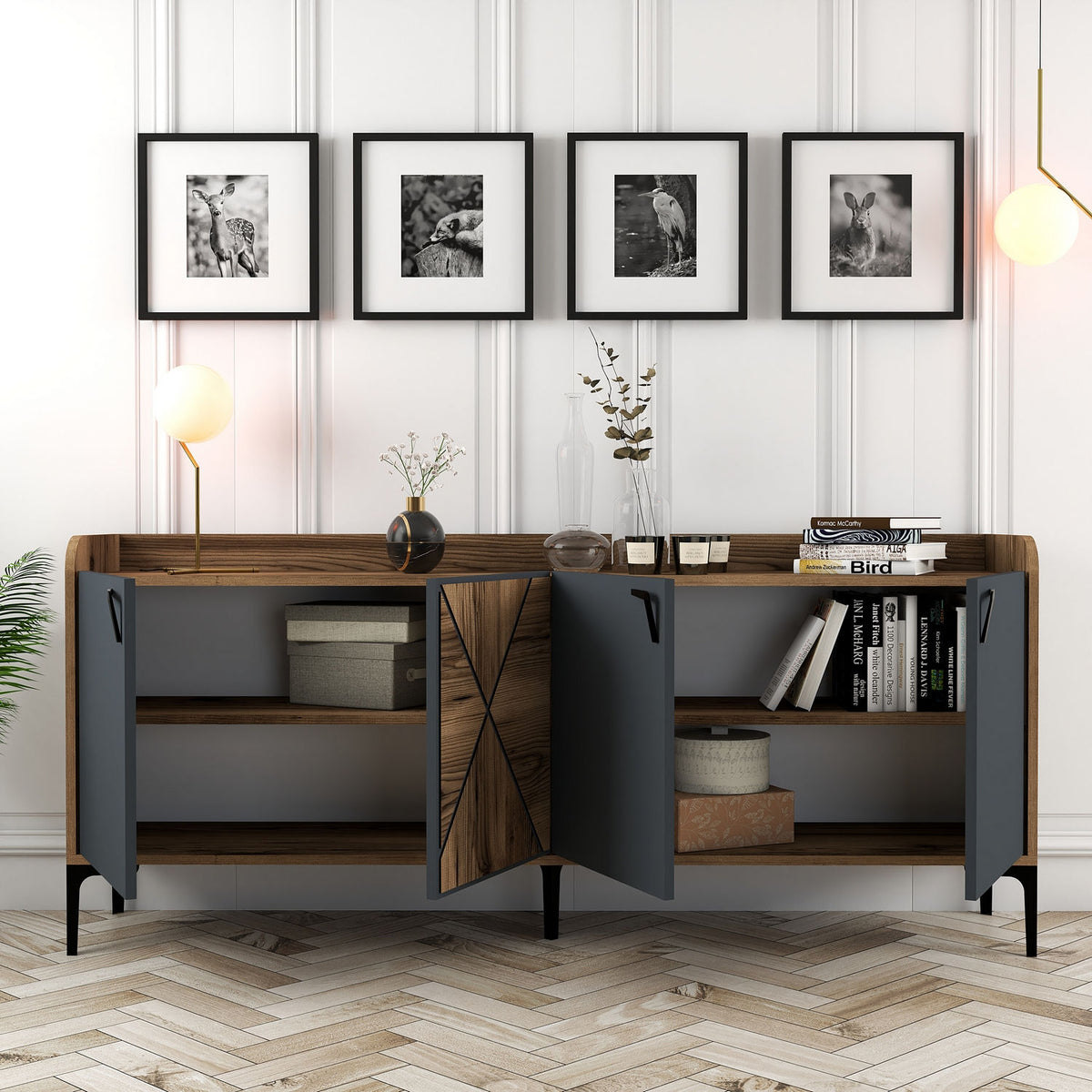 Μπουφές Καρυδί
Ανθρακί 180x35x78cm | 845HCT5308