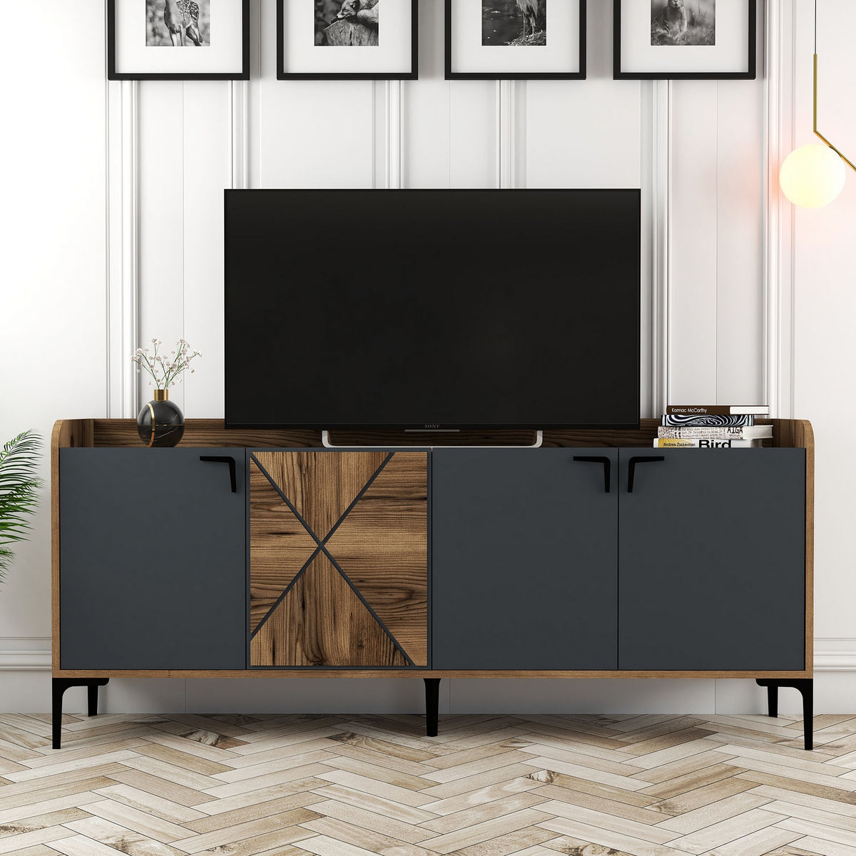 Μπουφές Καρυδί
Ανθρακί 180x35x78cm | 845HCT5308