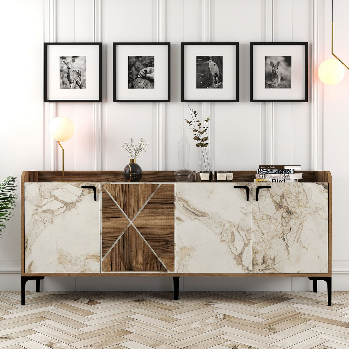 Μπουφές Καρυδί
Λευκό 180x35x78cm | 845HCT5310