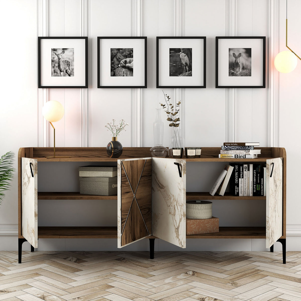 Μπουφές Καρυδί
Λευκό 180x35x78cm | 845HCT5310