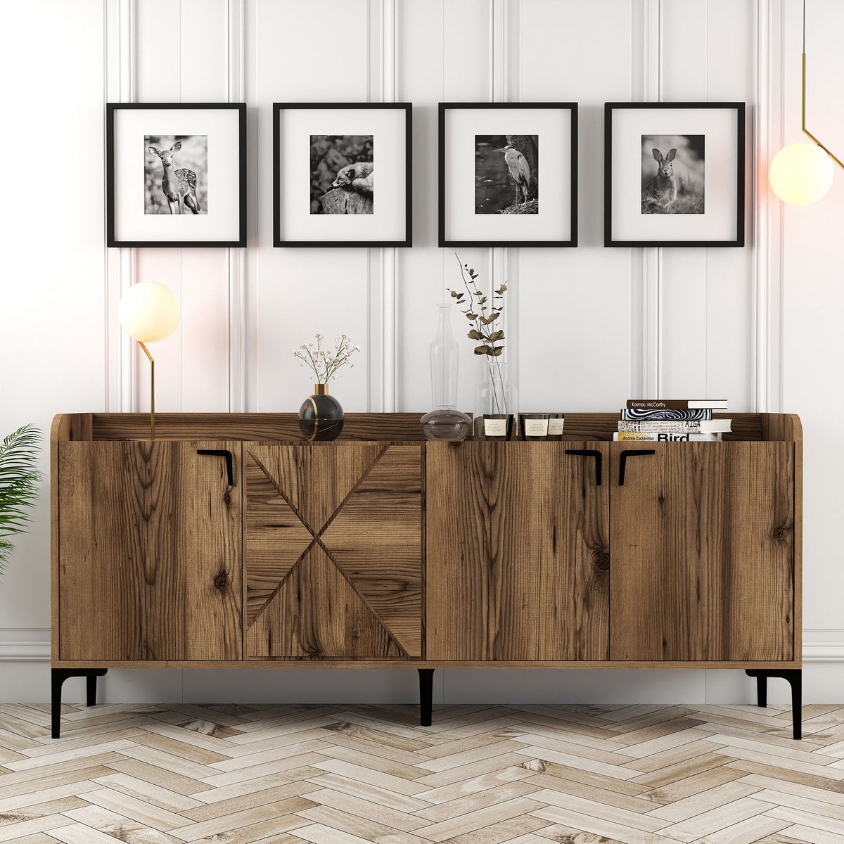 Μπουφές Καρυδί 180x35x78cm | 845HCT5311