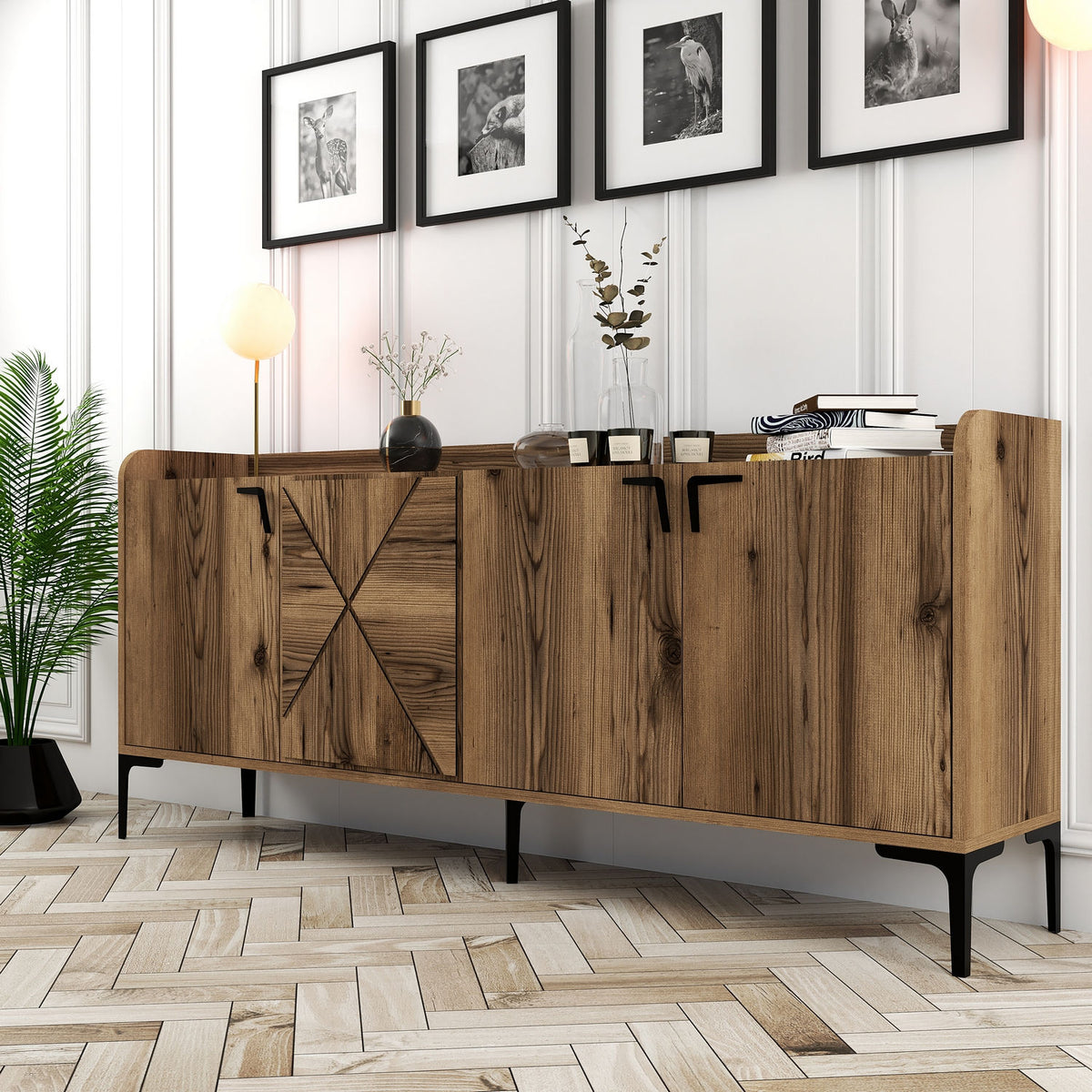Μπουφές Καρυδί 180x35x78cm | 845HCT5311