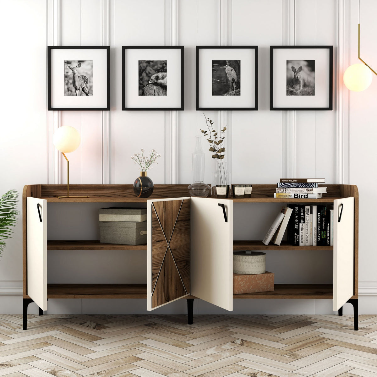 Μπουφές Καρυδί
Κρεμ 180x35x78cm | 845HCT5312