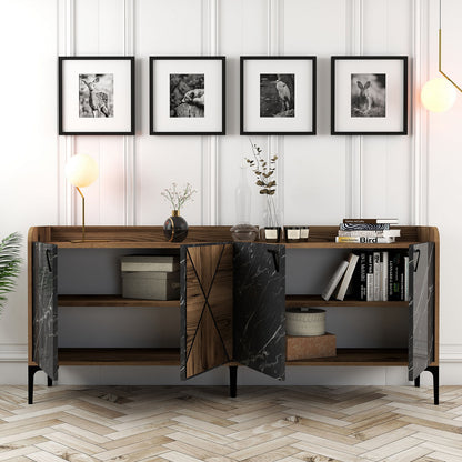 Μπουφές Καρυδί
Μαύρο 180x35x78cm | 845HCT5313