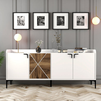 Μπουφές Λευκό 180x35x78cm | 845HCT5314
