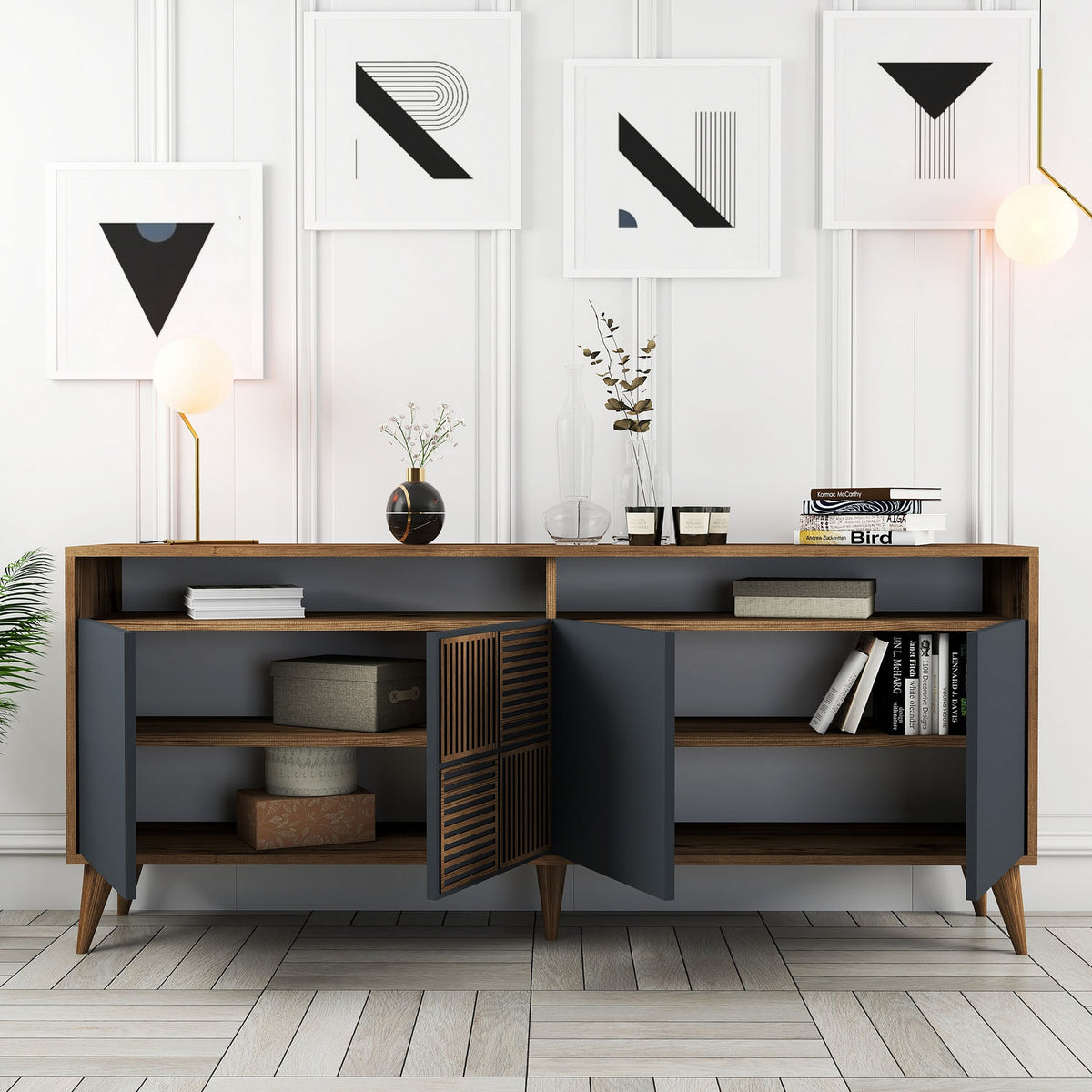 Μπουφές Καρυδί
Ανθρακί 180x35x78cm | 845HCT5315