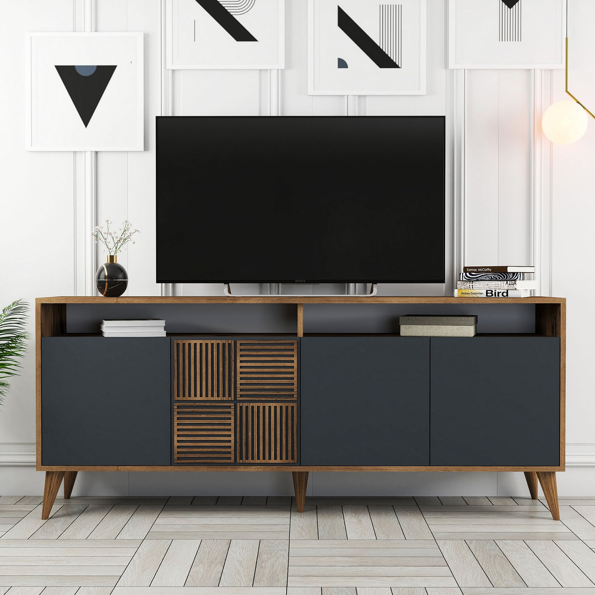Μπουφές Καρυδί
Ανθρακί 180x35x78cm | 845HCT5315