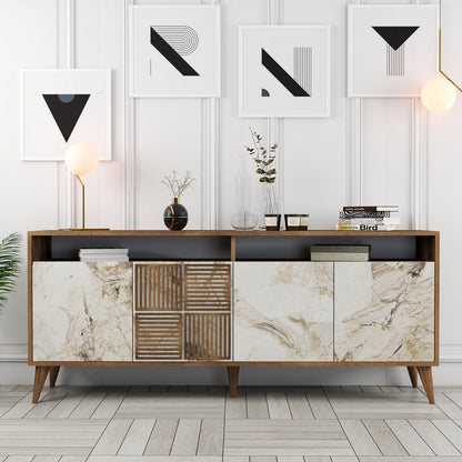 Μπουφές Καρυδί
Λευκό 180x35x78cm | 845HCT5317