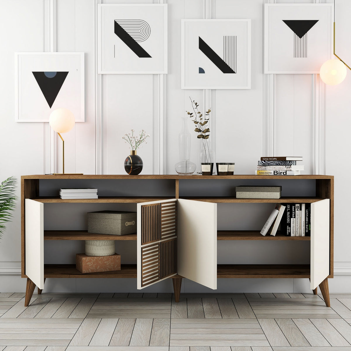 Μπουφές Καρυδί
Κρεμ 180x35x78cm | 845HCT5319