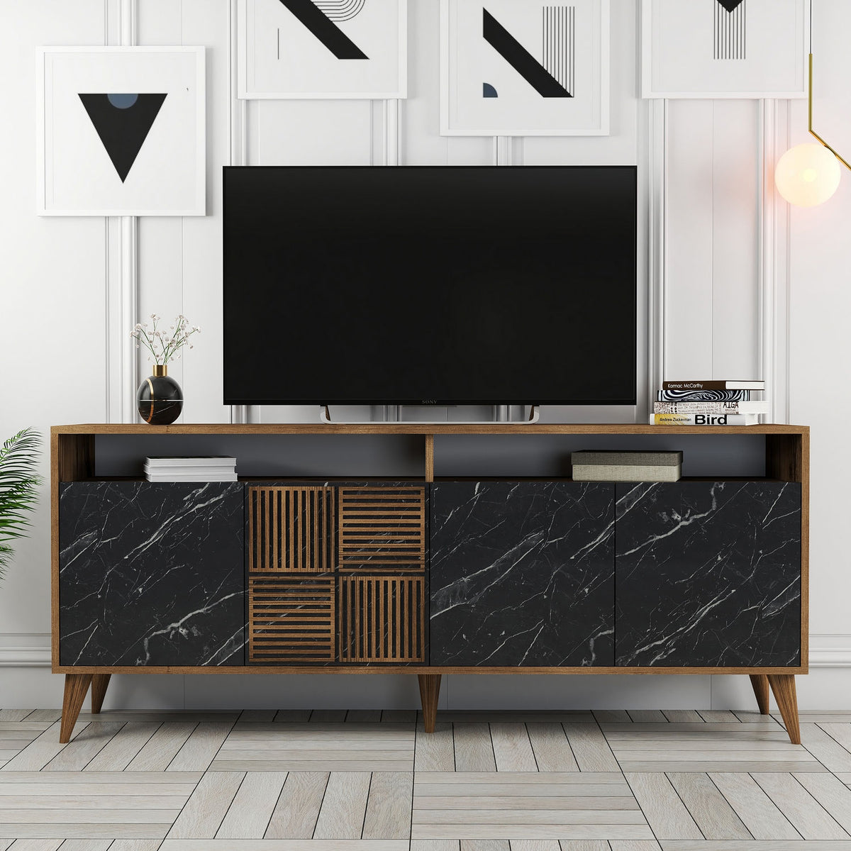 Μπουφές Καρυδί
Μαύρο 180x35x78cm | 845HCT5320