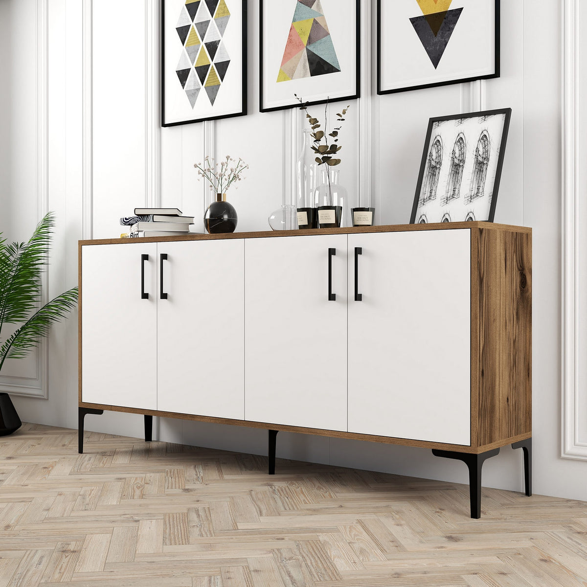 Μπουφές Καρυδί
Λευκό 160x35x78cm | 845HCT5323