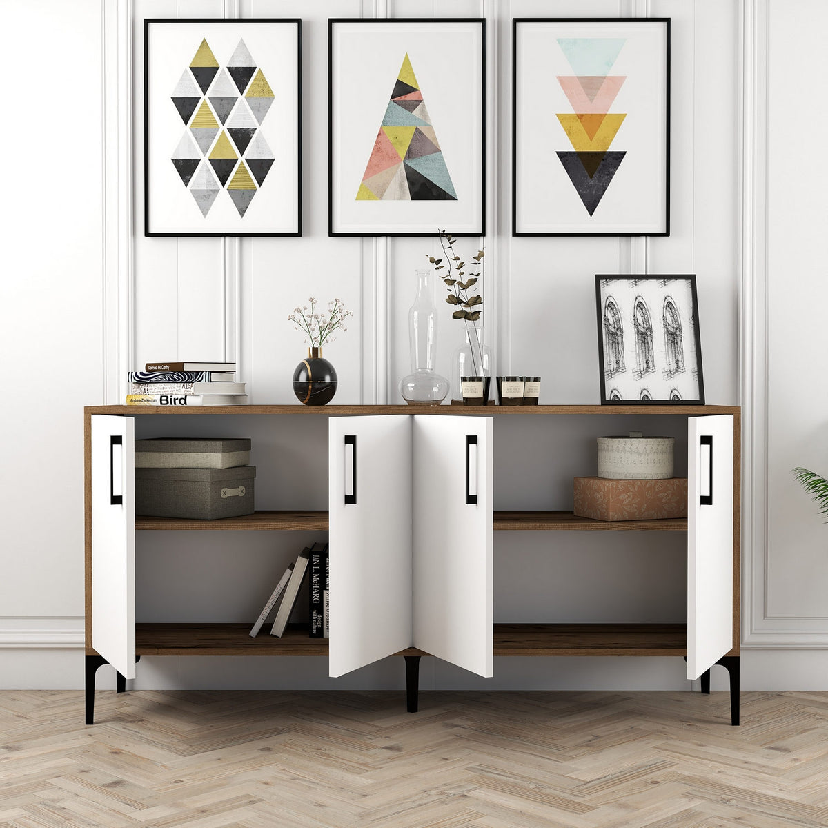 Μπουφές Καρυδί
Λευκό 160x35x78cm | 845HCT5323