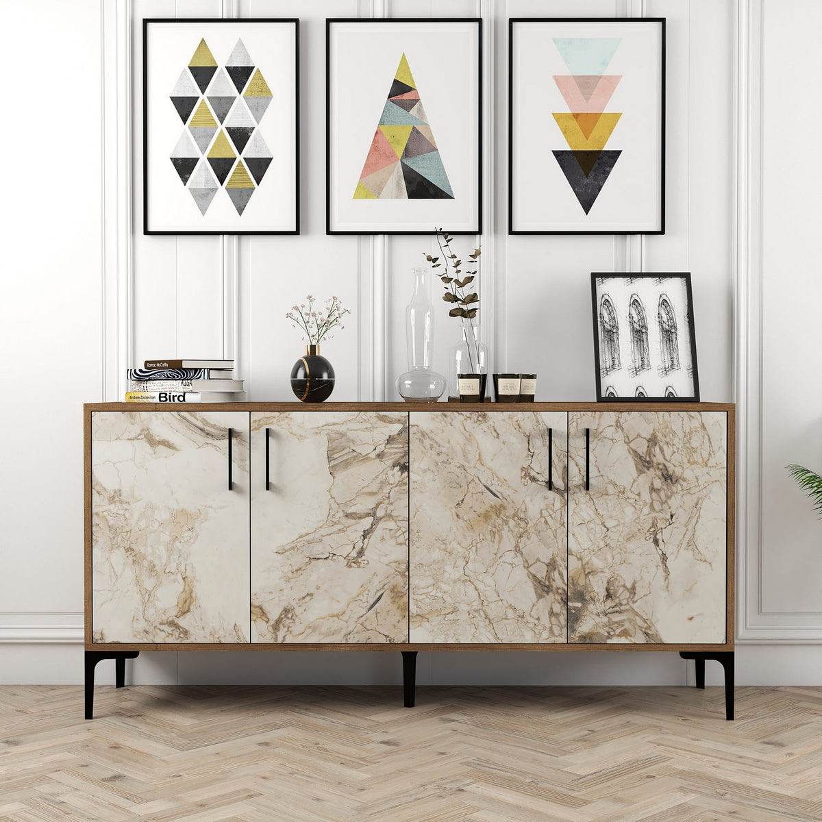 Μπουφές Καρυδί
Λευκό Μάρμαρο 160x35x78cm | 845HCT5324