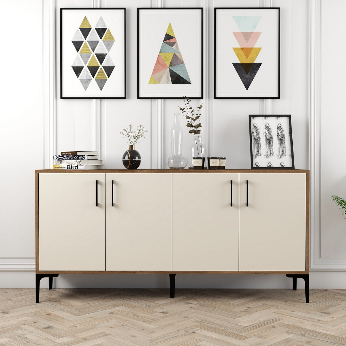 Μπουφές Καρυδί
Κρεμ 160x35x78cm | 845HCT5326