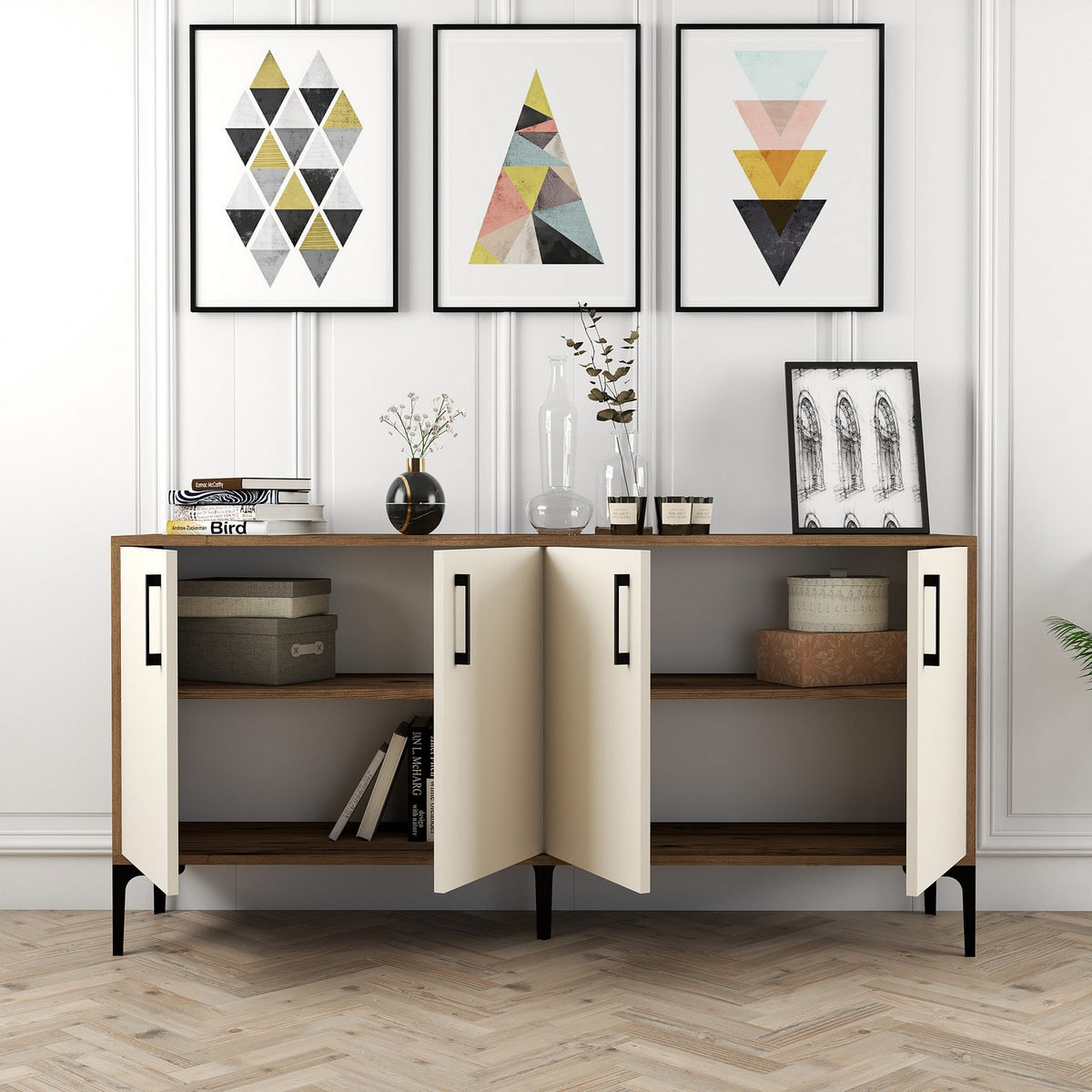 Μπουφές Καρυδί
Κρεμ 160x35x78cm | 845HCT5326