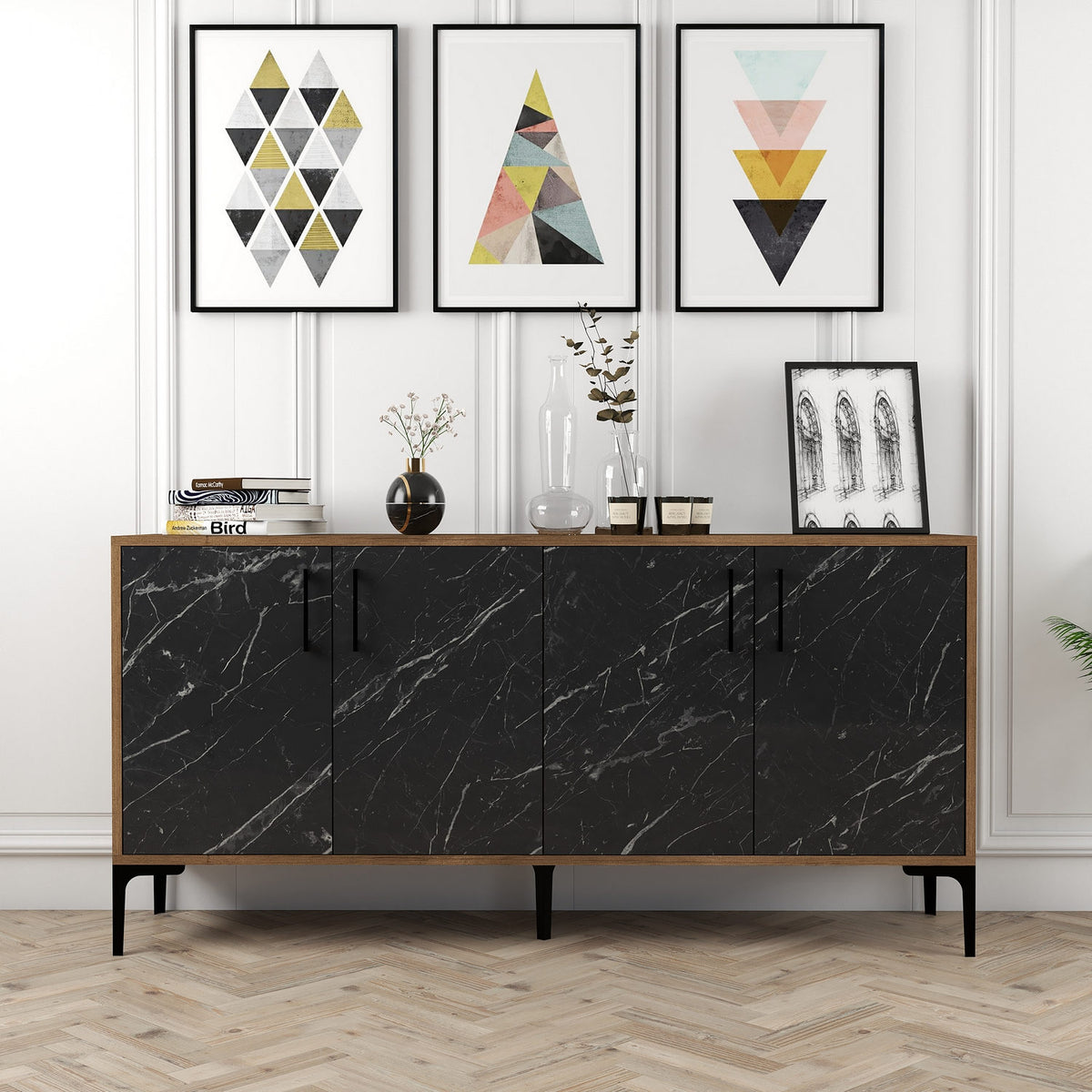 Μπουφές Καρυδί
Μαύρο Μάρμαρο 160x35x78cm | 845HCT5327