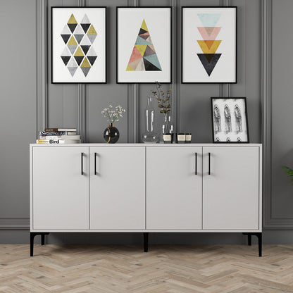 Μπουφές Λευκό 160x35x78cm | 845HCT5328