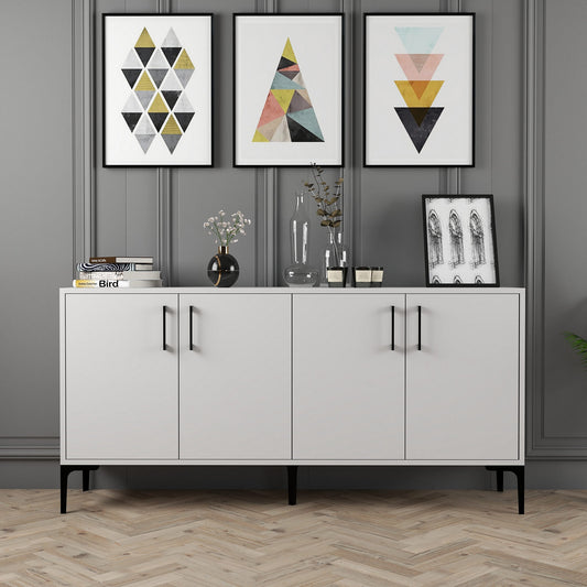 Μπουφές Λευκό 160x35x78cm | 845HCT5328