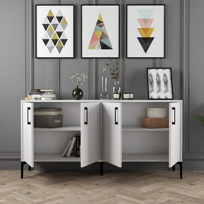 Μπουφές Λευκό 160x35x78cm | 845HCT5328