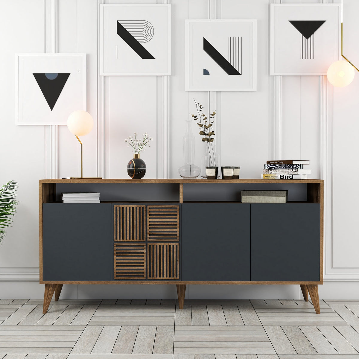 Μπουφές Καρυδί
Ανθρακί 160x35x78cm | 845HCT5329