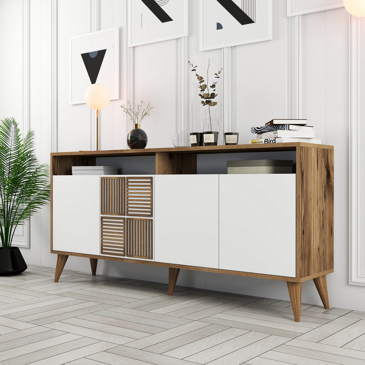 Μπουφές Καρυδί
Λευκό 160x35x78cm | 845HCT5330
