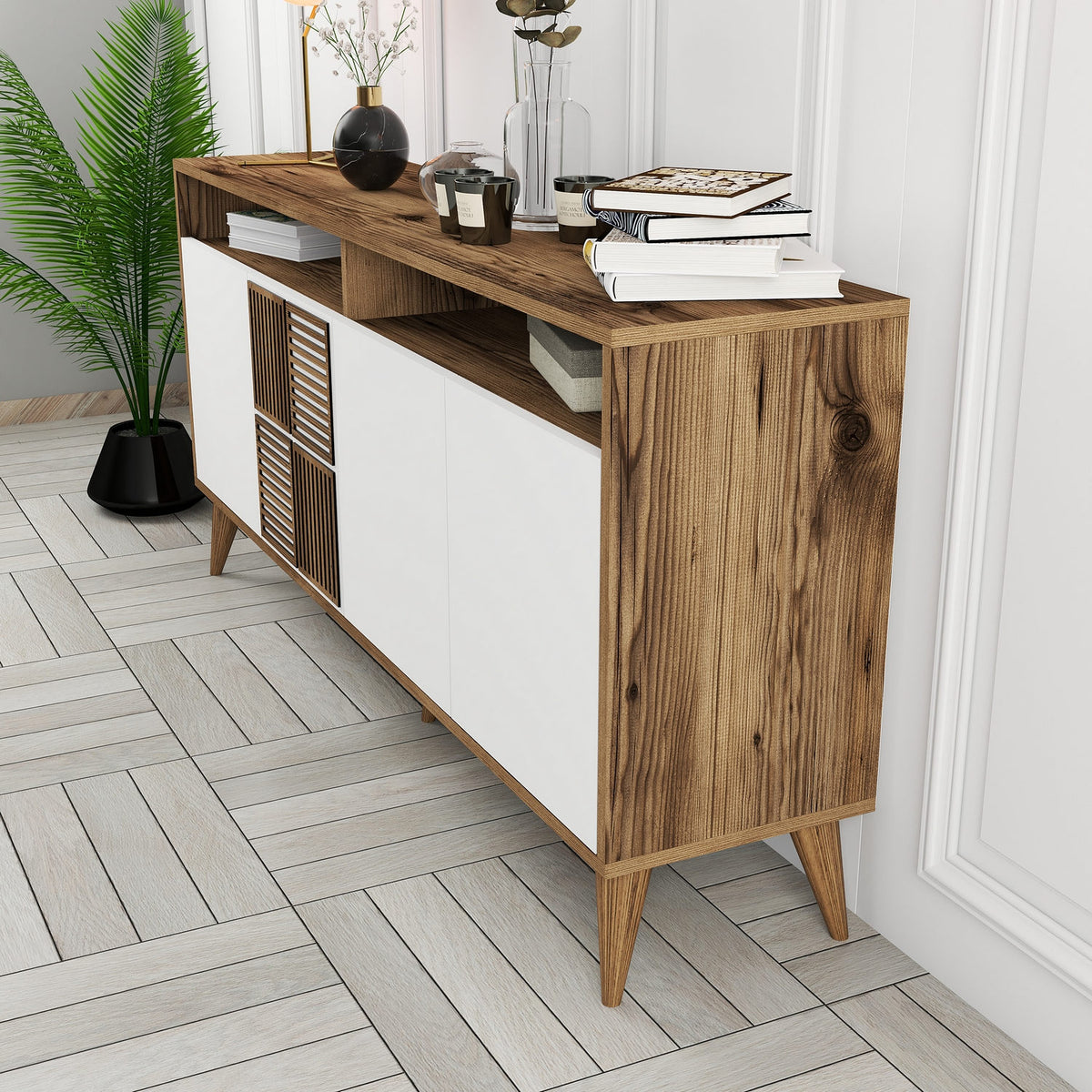 Μπουφές Καρυδί
Λευκό 160x35x78cm | 845HCT5330