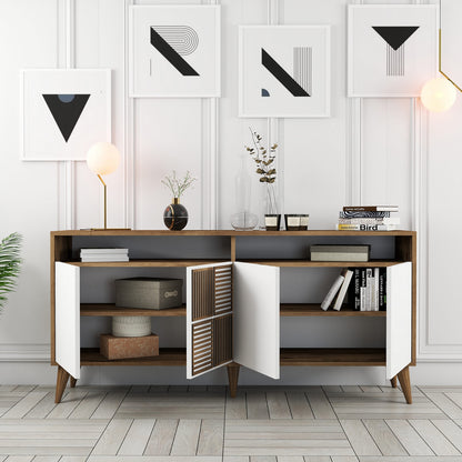 Μπουφές Καρυδί
Λευκό 160x35x78cm | 845HCT5330
