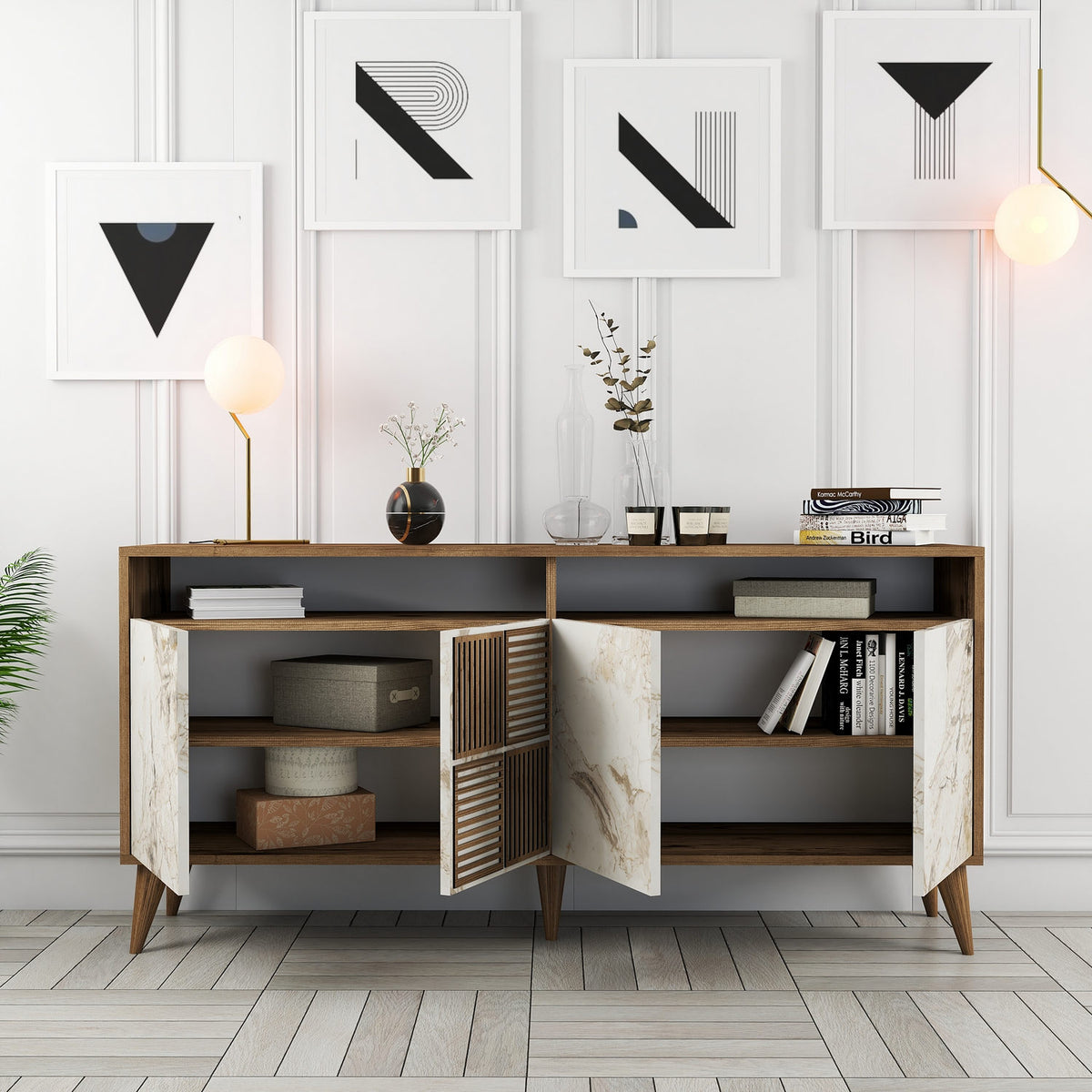 Μπουφές Καρυδί
Λευκό Μάρμαρο 160x35x78cm | 845HCT5331
