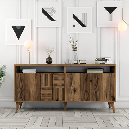 Μπουφές Καρυδί 160x35x78cm | 845HCT5332