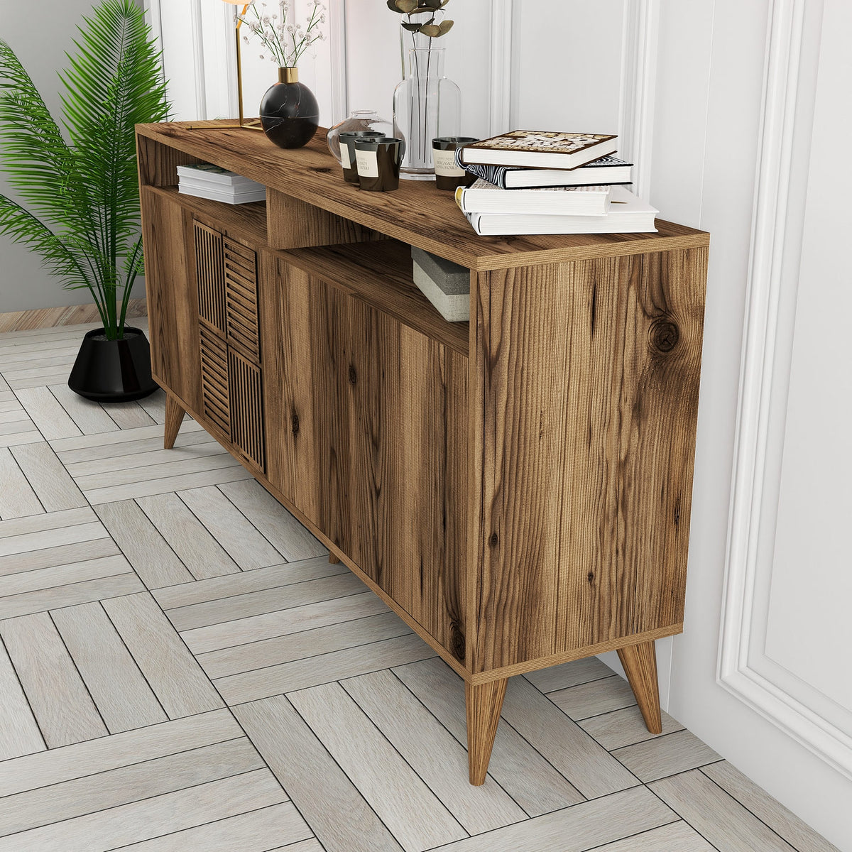 Μπουφές Καρυδί 160x35x78cm | 845HCT5332